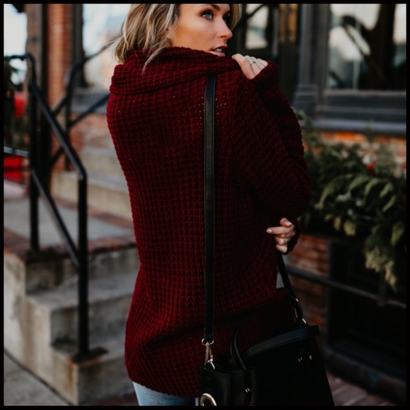 Button Cowl-Neck Sweater - Picture 3 of 7